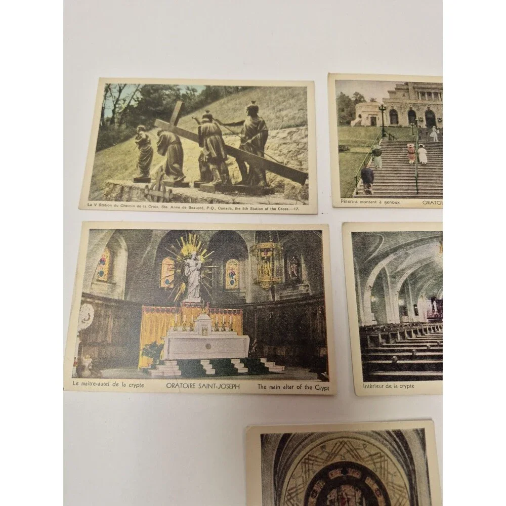 Vintage 4 Pc Blank postcards Saint Joseph's Oratory Montreal, Canada religious